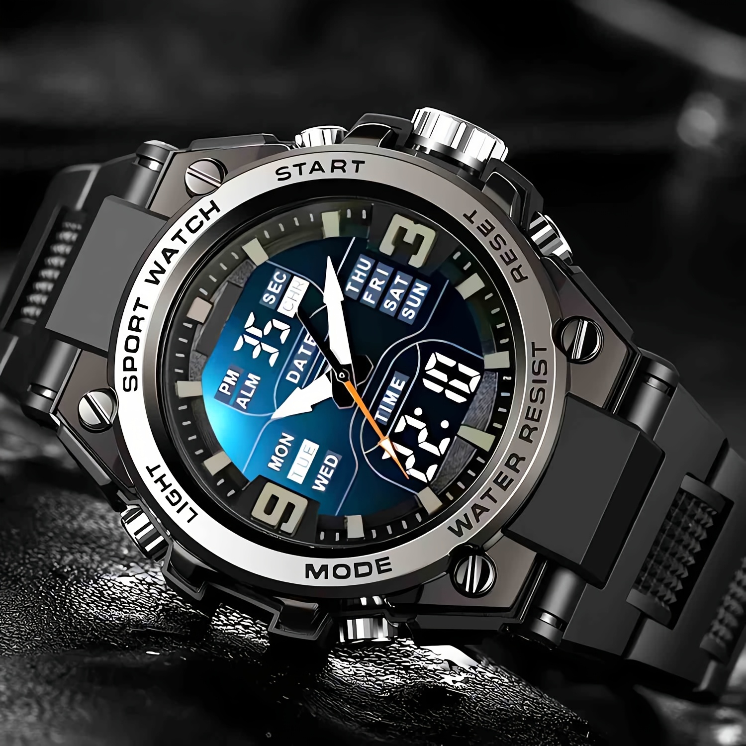 Montre de sport militaire analogique et numérique étanche · photo 7