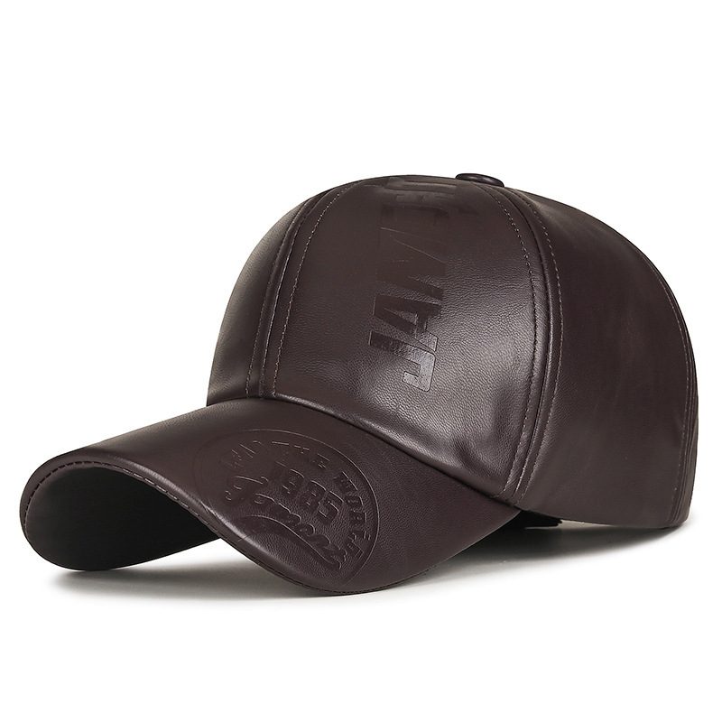 Casquette baseball homme en PU chaud avec doublure, réglable et anti-vent, pour usage extérieur, saison automne et hiver · photo 4