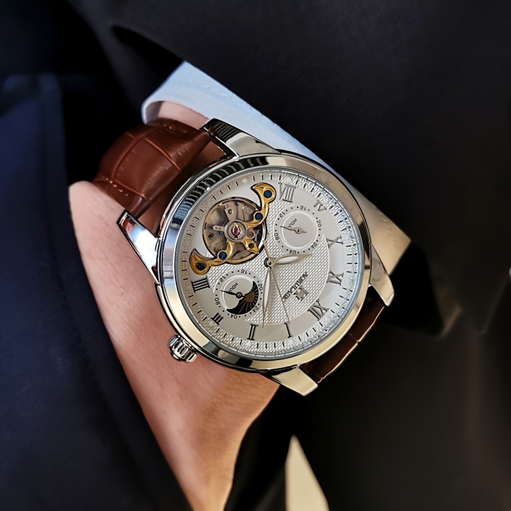 Montre mécanique automatique à tourbillon, cadran squelette · photo 6