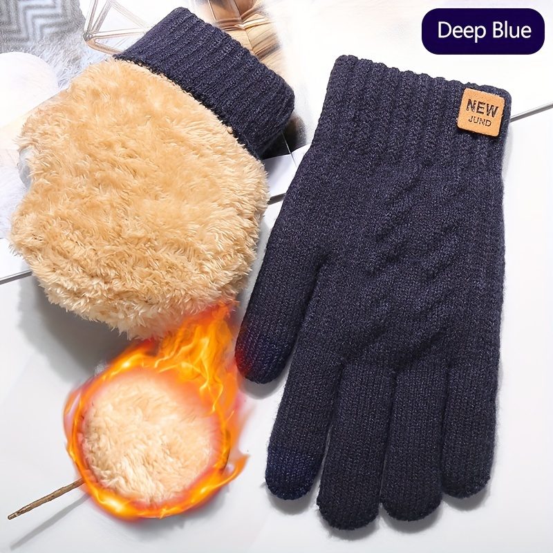 Gants tactiles chauds extra épais de 22 cm (8,7 pouces) - Gants d'hiver tricotés double épaisseur pour hommes, nouveaux arrivages compatibles · photo 9