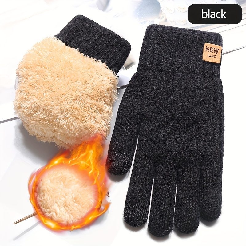 Gants tactiles chauds extra épais de 22 cm (8,7 pouces) - Gants d'hiver tricotés double épaisseur pour hommes, nouveaux arrivages compatibles · photo 4