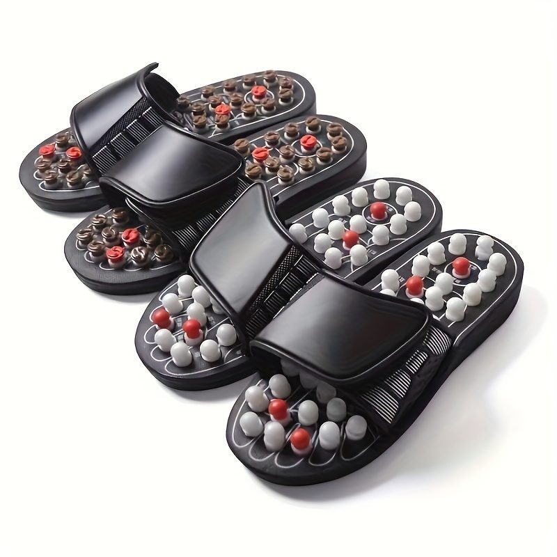 Sandales de massage à pois, sandales de massage rotatives japonaises pour le bien-être, sandales de semelle de santé pour points d'acupuncture, chaussures de massage antidérapantes à doigts exposés pour la réflexologie · photo 5