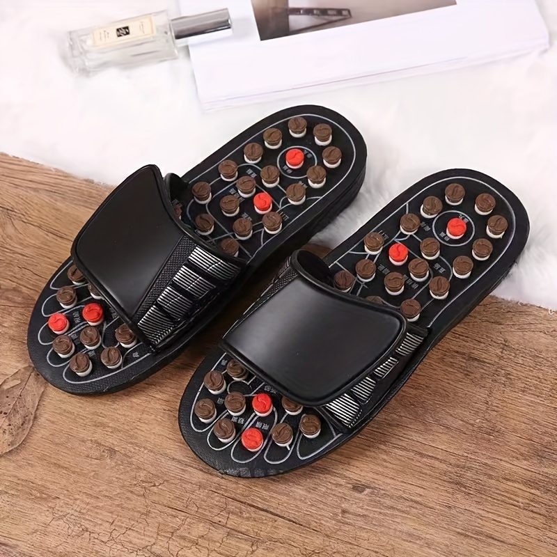 Sandales de massage à pois, sandales de massage rotatives japonaises pour le bien-être, sandales de semelle de santé pour points d'acupuncture, chaussures de massage antidérapantes à doigts exposés pour la réflexologie · photo 3