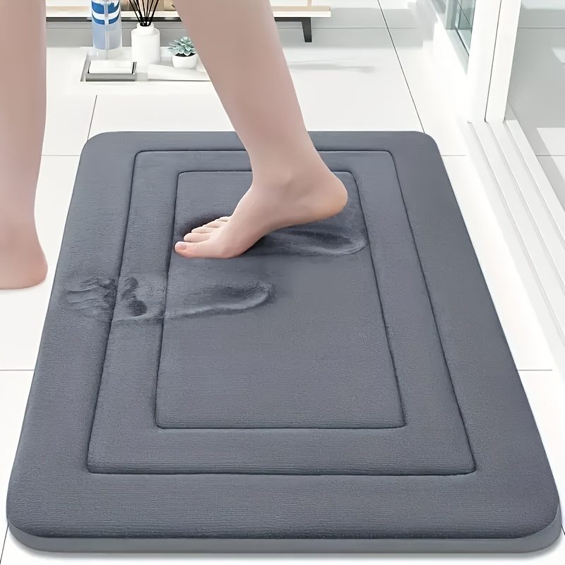 Tapis de bain super absorbant, coussin de sécurité pour baignoire et douche, tapis de sol antidérapant, tapis de bain ultra-doux et confortable de qualité supérieure, pour baignoire, douche, accessoires de salle de bain, ensemble de décoration de salle de bain, tapis de décoration intérieure, cadeau · photo 4