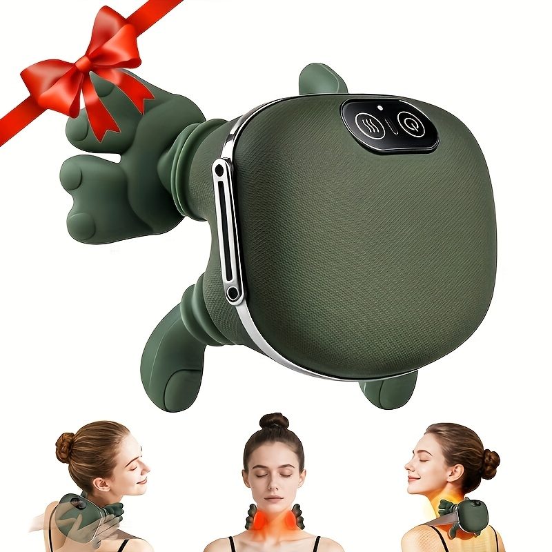 Masseur d'épaule et de dos bionique à quatre doigts, rechargeable par USB et portable. Compact et léger pour un transport facile, convient pour une position assise prolongée au travail, la détente à la maison, les voyages et les déplacements professionnels. Simule le pétrissage et la pression de · photo 6
