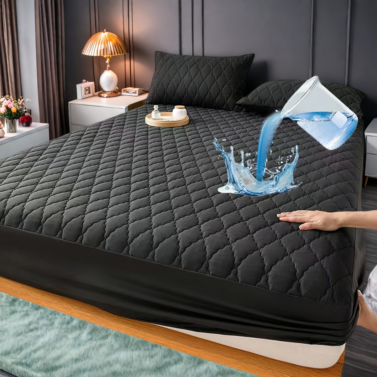 Protège-Matelas Ultrasonique Gaufré - Protection Complète Épaisse Anti-Humidité et Anti-Urine, Drap-Housse Lavable en Machine · photo 3