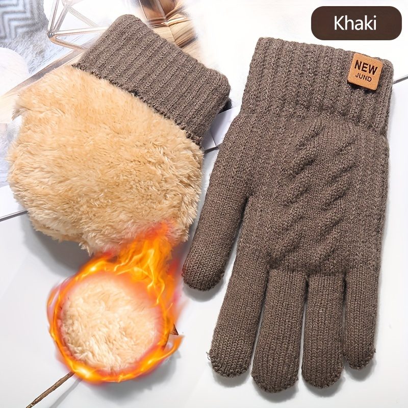 Gants tactiles chauds extra épais de 22 cm (8,7 pouces) - Gants d'hiver tricotés double épaisseur pour hommes, nouveaux arrivages compatibles · photo 8