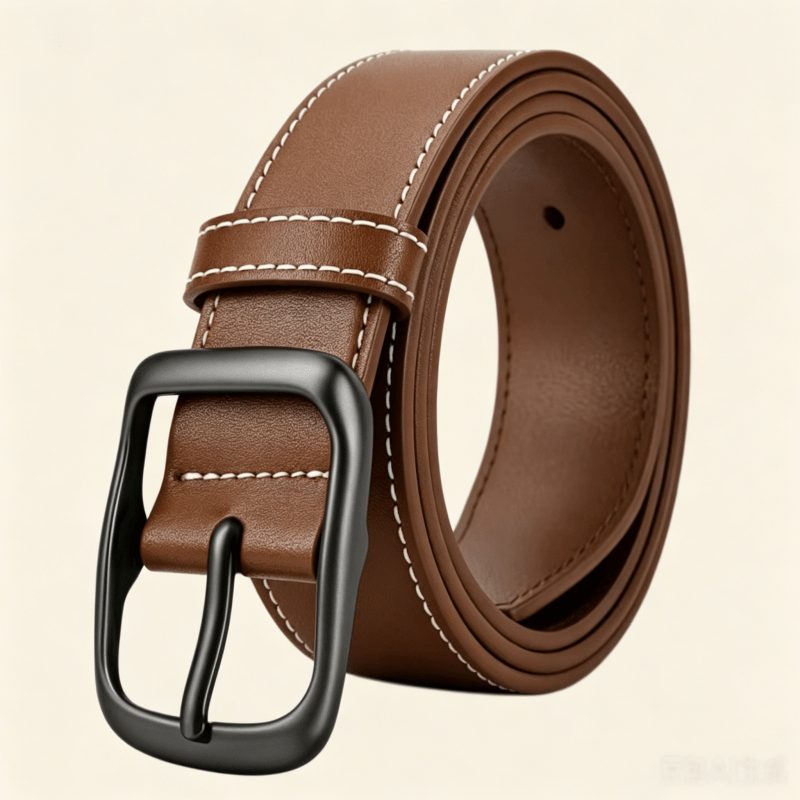 1 pantalon minimaliste classique noir à motif de litchi pour homme, ceinture polyvalente pour affaires, Saint-Valentin, ceinture de décoration quotidienne · photo 5