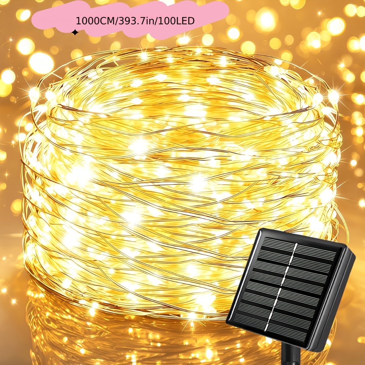1 pièce Guirlande Lumineuse Solaire à Cordon d'Extérieur, Lumière de Jardin, Lumière pour Tuyau d'Eau, 8 Modes, IP65, Deux Couleurs Disponibles, Tube Transparent Flexible Adapté aux Jardins, Arrière-cours, Patios, Terrasses, Porches, Piscines, Décoration d'Arbre, Thanksgiving, Halloween · photo 2
