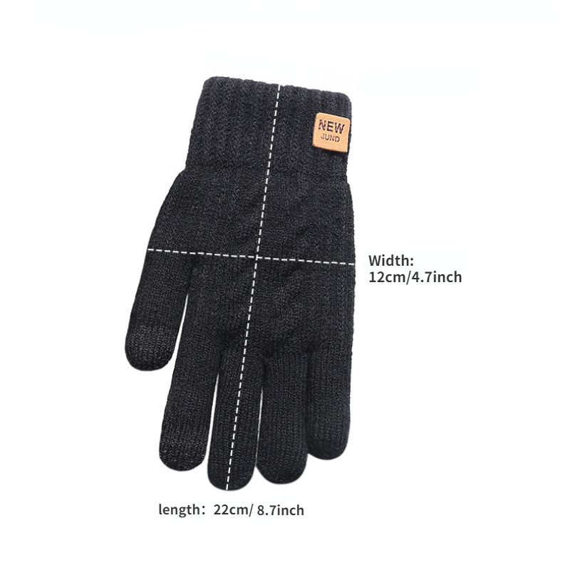 Gants tactiles chauds extra épais de 22 cm (8,7 pouces) - Gants d'hiver tricotés double épaisseur pour hommes, nouveaux arrivages compatibles · photo 5