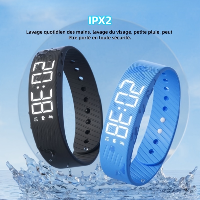 Montre bracelet LED numérique sport, podomètre et chrono · photo 8