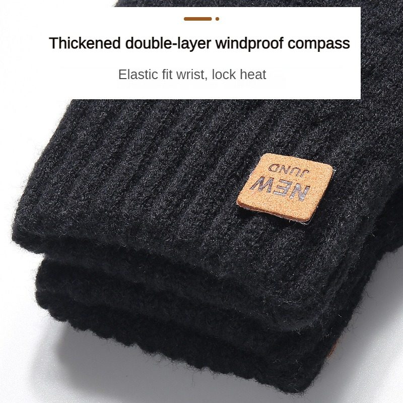 Gants tactiles chauds extra épais de 22 cm (8,7 pouces) - Gants d'hiver tricotés double épaisseur pour hommes, nouveaux arrivages compatibles · photo 10