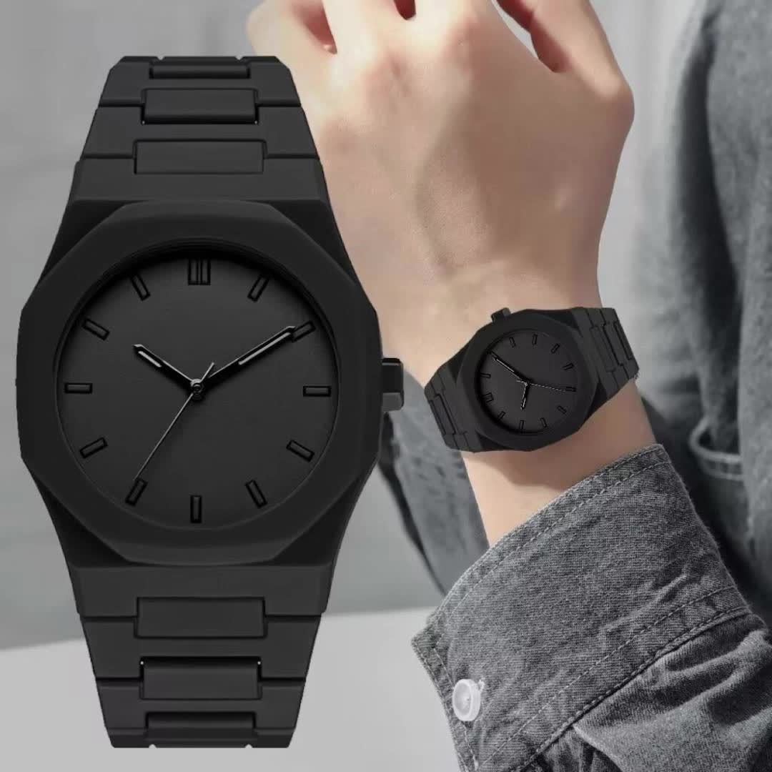 Lot de 2 montres à quartz unisexes, cadran octogonal · photo 2