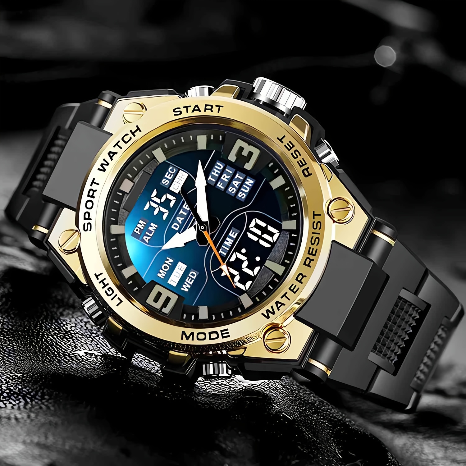 Montre de sport militaire analogique et numérique étanche · photo 9