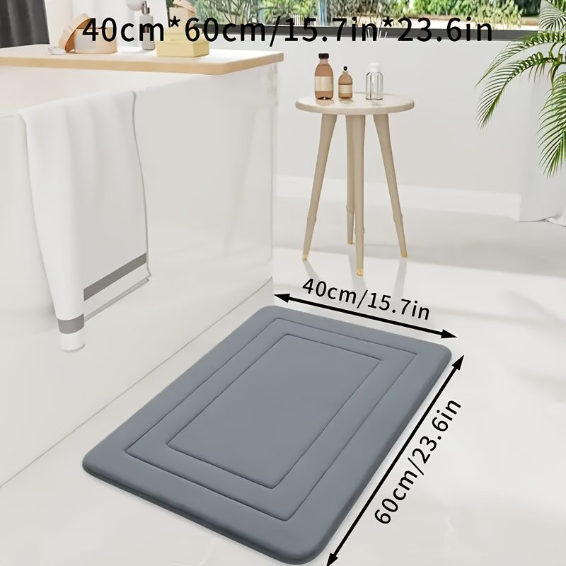 Tapis de bain super absorbant, coussin de sécurité pour baignoire et douche, tapis de sol antidérapant, tapis de bain ultra-doux et confortable de qualité supérieure, pour baignoire, douche, accessoires de salle de bain, ensemble de décoration de salle de bain, tapis de décoration intérieure, cadeau · photo 7