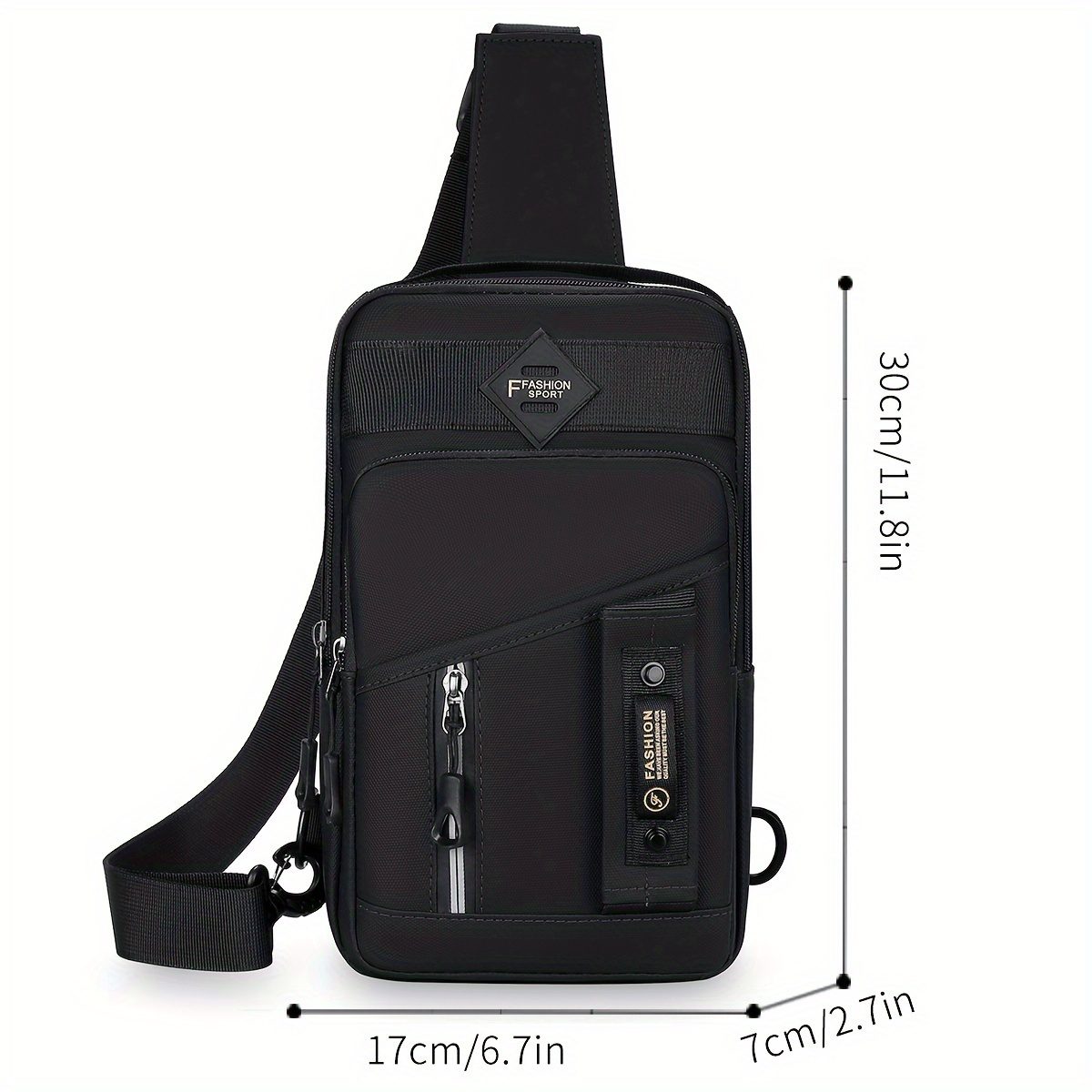 Nouveau Sac pour Homme Grande Capacité 2024, Sac Bandoulière à Rangement Multicouche, Sac de Poitrine Tendance et à la Mode, Sac à Main d'Épaule pour Homme · photo 2