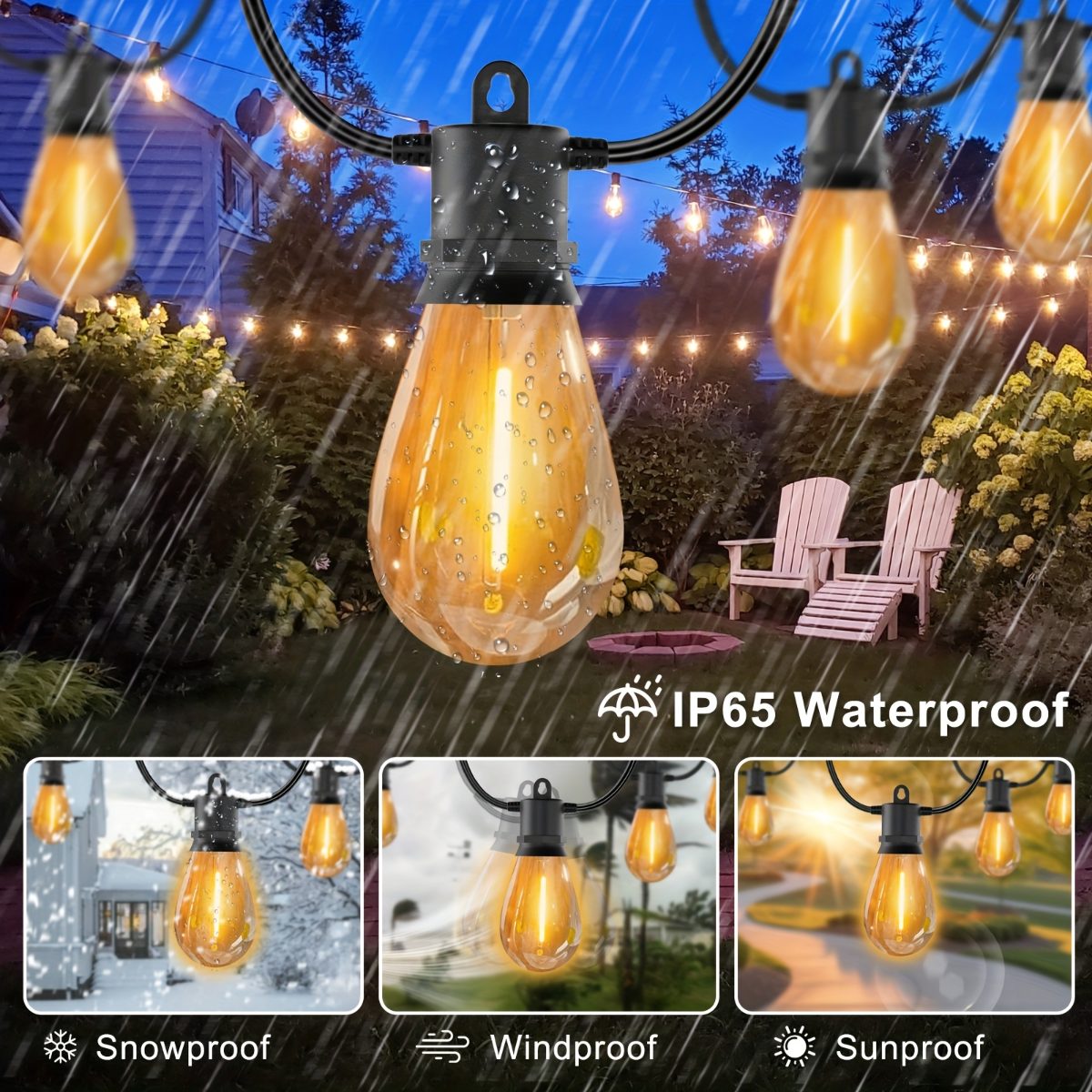 1 pièce Guirlande Lumineuse Solaire à Cordon d'Extérieur, Lumière de Jardin, Lumière pour Tuyau d'Eau, 8 Modes, IP65, Deux Couleurs Disponibles, Tube Transparent Flexible Adapté aux Jardins, Arrière-cours, Patios, Terrasses, Porches, Piscines, Décoration d'Arbre, Thanksgiving, Halloween · photo 13