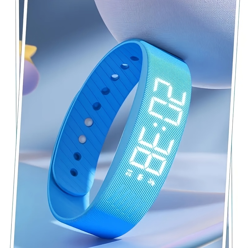 Montre bracelet LED numérique sport, podomètre et chrono · photo 3