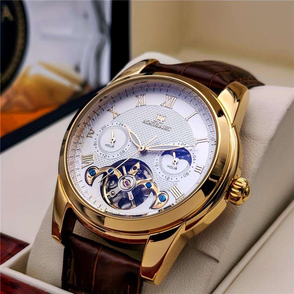 Montre mécanique automatique à tourbillon, cadran squelette · photo 8